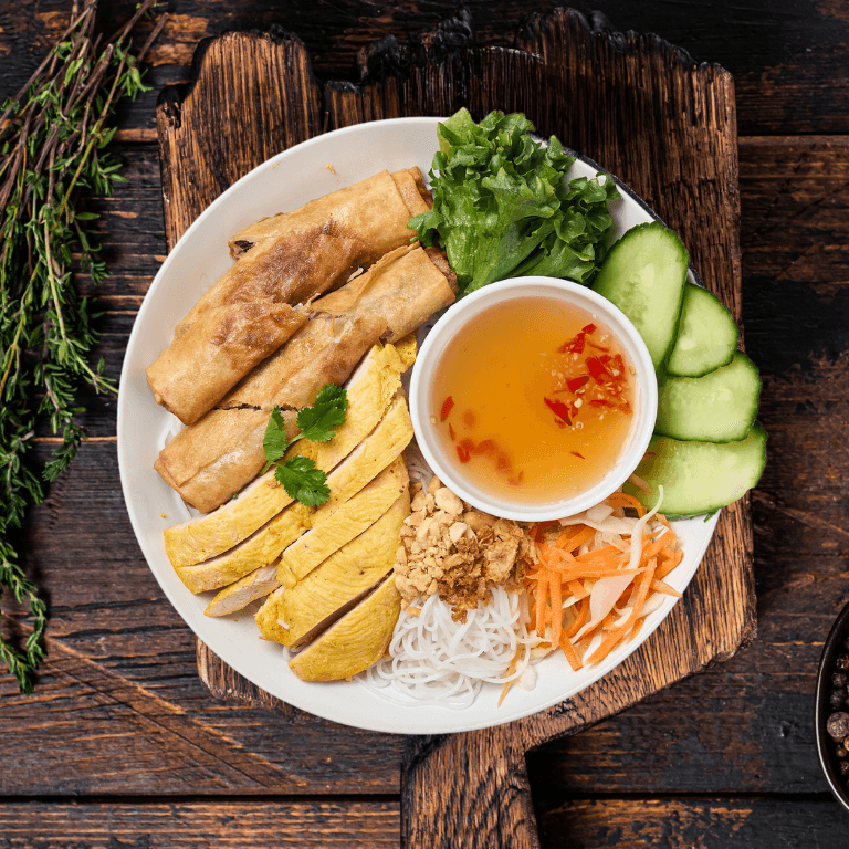 Bún Gà Chả Giò